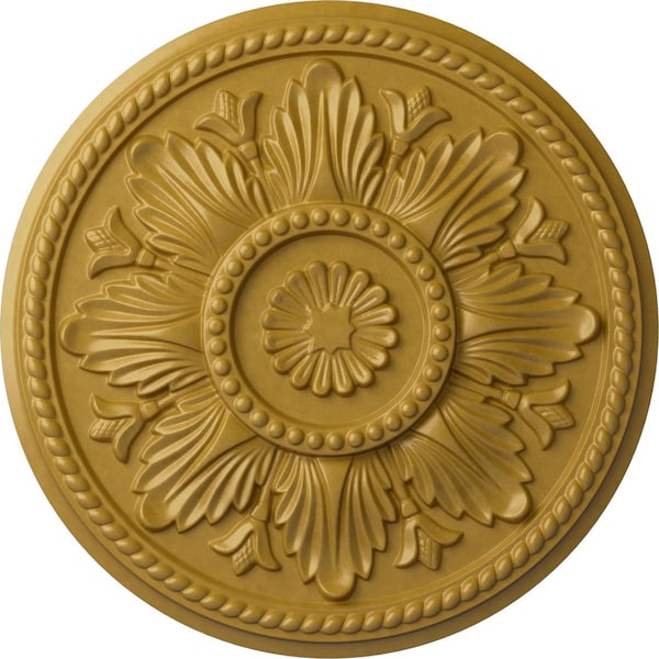 Ekena Millwork Edinburgh Ceiling Medallion (Fits Canopies up to 5 1/4"), 18"OD x 1 3/4"P, Iridescent Gold CM18EDIGS - main